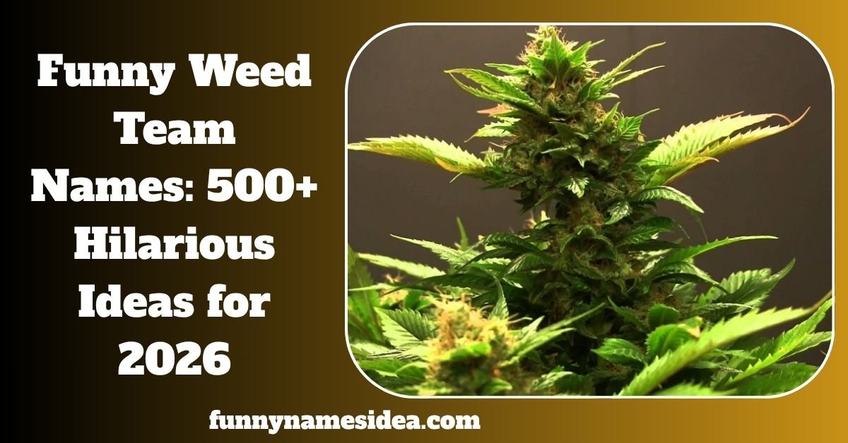 Funny Weed Team Names